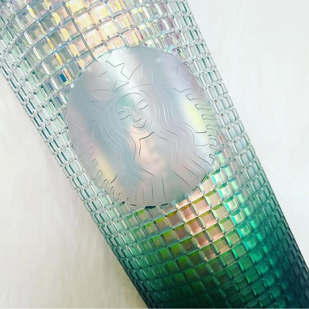 🧁Starbucks Gradient Tumbler - Green and Black - Picture 2 of 5